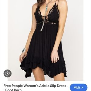 Nwt Free People black lace dress Large